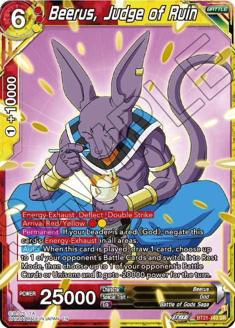 Beerus, Judge of Ruin (BT21-143) [Wild Resurgence]