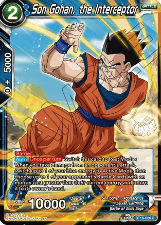 Son Gohan, the Interceptor (BT16-026) [Realm of the Gods]