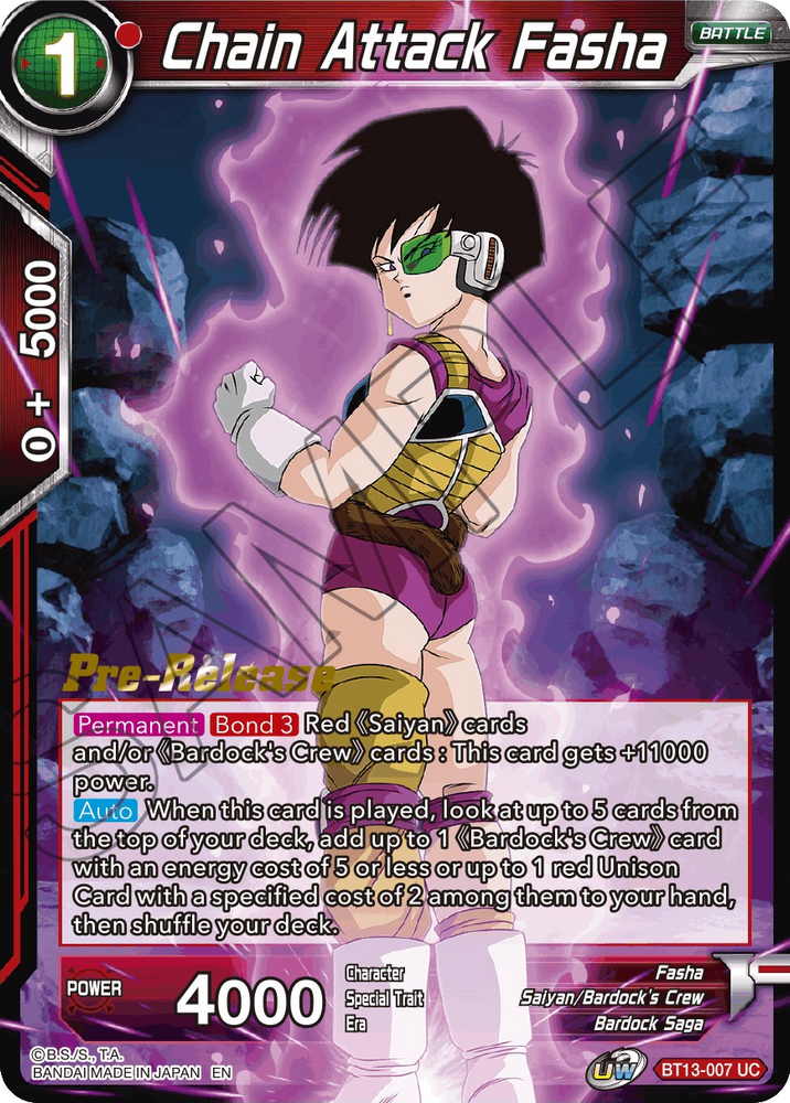 Chain Attack Fasha (BT13-007) [Supreme Rivalry Prerelease Promos]