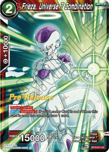 Frieza, Universe 7 Combination (BT16-011) [Realm of the Gods Prerelease Promos]