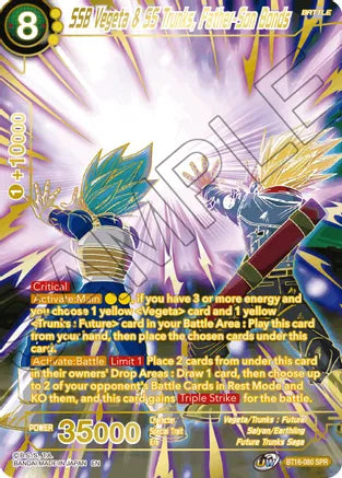 SSB Vegeta & SS Trunks, Father-Son Bonds (SPR) (BT16-080) [Realm of the Gods]