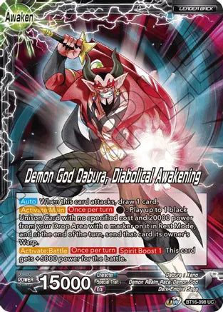 Dabura // Demon God Dabura, Diabolical Awakening (BT16-098) [Realm of the Gods]